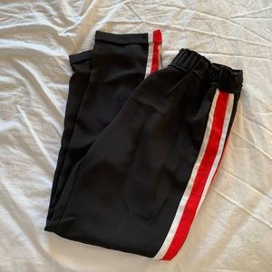 Zara Black Pants with Red Lining